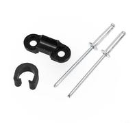 Zilimontt Aluminum Alloy Cable Guide for Brake Line Holder Clips - 6.3mm Diameter Compatible, Threaded Base Mount with Plastic C Buckle & Bolts,(Black)