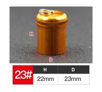 Zilimontt Aluminum Alloy Fishing Rod End Cap with Pull Ring, Durable Rod Butt Cap Replacement for for 11-23mm Diameter Rods, Lightweight 22mm Height Rear Plug Stopper for(23mm)
