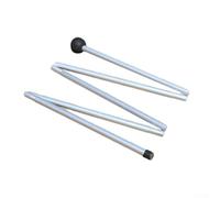 Zilimontt Aluminum Alloy Foldable Beach Canopy Pole - 1.6 m or 2.0 m Telescopic Tent Support Pole for Camping, Hiking & Outdoor Shelter Tarp (Lightweight,(flat head)