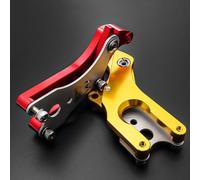 Zilimontt Aluminum Alloy for for Bicycle Frame Disc Brake Conversion Kit, Rear Triangle Mount Adapter Bracket for for Quick Release Road for for Bike, Compatible with Standard Frames(Gold)