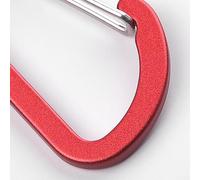 Zilimontt Aluminum Alloy Keychain Clip with Auto-Locking Mechanism - Quick-Release Tent Rope Buckle for Camping, Hiking & Outdoor Gear (20-Pack, 4 x 1.5 cm, 3g Each)(Red)
