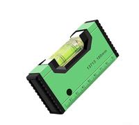 Zilimontt Aluminum Alloy Magnetic Level, Mini Multi-Function Spirit Level Tool with High Precision 0.5mm/m Accuracy, Strong Side Magnets for Iron Surfaces, Green Bubble(100mm)