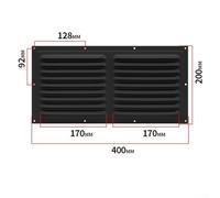 Zilimontt Aluminum Alloy Vent Grille Cover for for Exterior Wall Air Outlet with Louvred Design and Fiber Mesh Backing, Square Metal Ventilation Panel for for Home, Kitchen,(200x400cm)