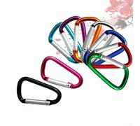 Zilimontt Aluminum Carabiner Clip with Spring Snap Hook for Keychain, Belt, Backpack, Water Bottle and Luggage - 10-Pack Lightweight D-For Ring Mounting Hardware for