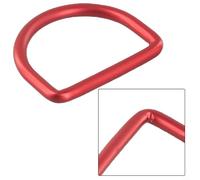 Zilimontt Aluminum D-For Ring Weight Belt Keeper for SCUBA Diving - 6mm Stainless Steel Stopper Buckle, 51mm Inner Width, Compatible with 6mm Webbing - Diving Gear Accessory(Red)