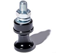 Zilimontt Aluminum Winch Rope Hook Bracket for 3/8" or 1/2" U-Shaped Slide/Half-Link Winch Hooks, Bolt-On 10mm Mount Hawse Fairlead Accessory Compatible with Trucks, Off-(Black)(Black)