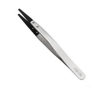 Zilimontt Anti-Static ESD Tweezers for Electronics Repair and Maintenance with Replaceable Heads, Compatible with Circuit Boards, Mobile Phones and Clocks(ESD-2A)