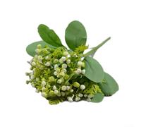 Zilimontt Artificial Flower Bouquet, Plastic Simulated Floral Decor for Home, Wedding & Office Decoration - 30 cm Tall with 10 cm Stem, White/Pink/Yellow/Green/Blue(primary color)