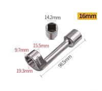 Zilimontt Automotive Fuel Line Socket Wrench Set 1/2 Drive with Various Sizes 12, 14, 16, 17, 18, 19mm (16mm)