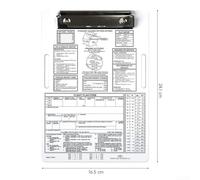 Zilimontt Aviation Aluminum Pilot Kneeboard with Metal Clip and Elastic Band for Flight Data Recording, Compatible with IFR and VFR Charts, Forms and Documents(IFR)