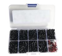 Zilimontt Badminton Racket Grommets Set - Nylon String Eyelets & Line Tubing Protectors for Shuttlecock Racquet Stringing Repair, Single/Double Hole Sizes(black)