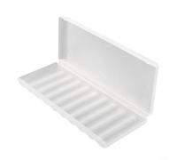Zilimontt Battery Storage Box Organizer Hard Plastic Case with 10 Slots for AA and AAA Batteries, White PP Material Tool Box Accessory for Home Workshop and Garage(AA-10 Slots)