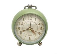 Zilimontt Bedside Alarm Clocks Analogue Alarm Clock Non Ticking Battery Powered Silent Analogue Clock Light Function for Heavy Sleepers Bedroom Kitchen Office(C)