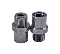 Zilimontt Bicycle Pedal Adapter,Stainless Steel Bicycle Pedal Adapters Fit For 1/2 Inch Pedals And 9/16 Inch Cranks,Silver