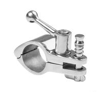 Zilimontt Bimini Top Rail Jaw Slide Eye End Cap Mirror Polished Finish Easy Installation Without Removing Ra 316 Stainless Steel Marine Awning Hinge Clamps for 22/25mm(25MM)