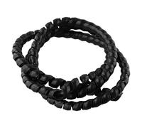 Zilimontt Black Hydraulic Hose Guard Spiral Wrap for Protection - 1m Length, ID 8-12mm, Made from High Density Polyethylene, Crush & Wear Resistant, Flexible Lightweight(D-8mm)