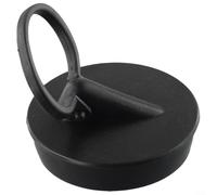 Zilimontt Black PVC Drain Cover for Washbasin Sink, 47mm Diameter with Lift For Ring Design, Water Sealing and Anti-Aging, and High Resistant