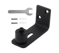 Zilimontt Black Sliding Barn Door Bottom Adjustable Floor Guide Roller Locker Kit with Countersink Design for Smooth Operation and Easy Installation in Home