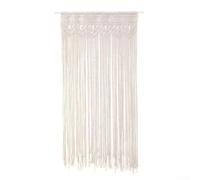 Zilimontt Bohemian Cotton Rope Door Curtain Macrame Window Tapestry Room Divider Handmade Wall Hanging Home Decor For Living Room Bedroom Beige(130x180cm)