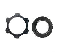 Zilimontt Brake Adapter, Aluminium Alloy Centre Lock to 6-Bolt Disc Converter, For CNC Machined Hub Mount for Road and Mountain For Bike Brake Systems, Fits(black)