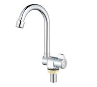 Zilimontt Brass 360° Rotating Folding Single Cold Water Faucet with G1/2 Thread for RV Kitchen Sink and Yacht, Chrome Plated Copper Finish, Easy Installation(A)