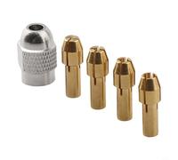 Zilimontt Brass Collet Chuck Set for Rotary Tools with 1mm-3.2mm Quick Change Adapters and 15x11mm Nut, Compatible with Various Drill Bit Sizes
