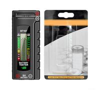Zilimontt BT167 BT169 Digital Battery Tester with LCD Display, Portable Battery Level Meter and Voltage Checker for D C AA AAA 9V Button Cell and Li-ion Batteries, No(BT167)