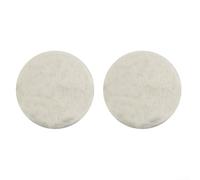 Zilimontt Calcium-Magnesium-Silicate Fibres Fireplace Firebox Safety Fire Blanket for Bioethanol Burners Round D=8.6x1.2cm White 1206°C Resistant(2pcs)