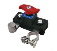 Zilimontt Car Battery Cut-Off Switch Isolator Disconnect for 12V/24V Vehicles - Plastic & Copper Terminal Power Cutoff Switch for Cars, Trucks, RVs, Boats, Trailers (Blac