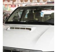 Zilimontt Car Bonnet Hood Scoop Air Flow Vent Cover Decorative, ABS Plastic, 28 x 25 x 3.3 cm, for Most Car Models, For Easy to Install with Tape, No Drilling(White)