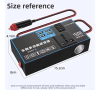 Zilimontt Car Inverter 12V to 220V 24V DC to AC Power Converter 200W with USB PD Fast Charging Port Dual Socket Real- Voltage Display for Trucks, Cars, and Vehicles