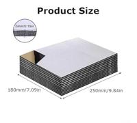 Zilimontt Car Sound Insulation Pad 30 Pcs 250x180x5mm Self- Noise Reduction Mat for Trunk Door Hood Waterproof Fireproof Rubber and Plastic Soundproofing