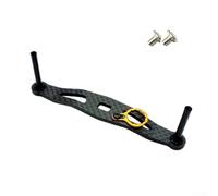 Zilimontt Carbon Fiber Fishing Rocker Handle 95mm for for Baitcasting Reel, Compatible with for for Daiwa 27x4mm and Abu 8/5mm, Lightweight 10g, Includes Locking Plate and Screws,(gold)