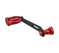 Zilimontt Carbon Single Handle With Knob for for Daiwa Fuego Salamandura Prorex LT Fishing Reel, Lightweight 16g Replacement Part for for Repair or Modification, Compatible with(red)