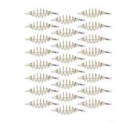 Zilimontt Carp Fishing Feeder Spring Sinker Rig Bait Cage, Alloy Copper Construction, 88x24mm, Anti-Bait-Fall Design, Heavy-Duty for for Groundbait Attachment and Main Line(24PCS)