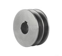 Zilimontt Cast Iron A Type Double Groove V-Belt Pulley for Power Tools and Motors, 50mm-100mm Diameter Range with Multiple Size Options(64x30x24mm)