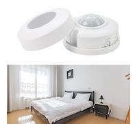 Zilimontt Ceiling Mounted Infrared Human Body Sensor Switch, 360° Detection, Adjustable Delay, for Home and Public Areas, Compatible with AC 220-240V