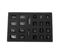 Zilimontt Center Console Panel Multimedia Button Trim for CLS W218 2014-2017 and GLA X156 2013-2016, Black ABS Cover Trim Compatible with LHD Models Only