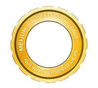 Zilimontt Center Lock Disc Lockring Cover, Aluminum Alloy Anti-Rust Middle Lock Design for 6-Bolt Disc Brake Rotors, Compatible with 9mm 12mm 15mm 20mm(Gold)