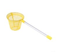 Zilimontt Children's Retractable Fishing Net with 2-Section Telescopic Aluminum Alloy Pole, Lightweight Nylon Mesh Dip Net for for Kids Outdoor Nature Exploration,(yellow)