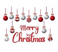 Zilimontt Christmas Garage Door Decorations Magnets Set - for Holiday Wall and Metal Surfaces - Large Merry Xmas Ball Display - with Strong Magnetic Backing