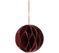 Zilimontt Christmas Paper Ornament Set Folded Hanging Holiday Decoration Sustainable Lightweight Modern Design Cream White Green Red 7x7x7cm For Tree Wall Party(D)