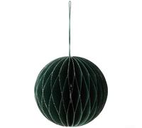 Zilimontt Christmas Paper Ornament Set Folded Hanging Holiday Decoration Sustainable Lightweight Modern Design Cream White Green Red 7x7x7cm For Tree Wall Party(B)