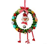 Zilimontt Christmas Wreath For Window Door Wall Decor, 27 Cm Green Holiday Decoration, Modern Minimalist Nativity Seasonal Ornament(A)