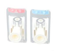 Zilimontt Cold and Hot Water Dispenser Tap Replacement Pair, ABS Plastic Spigot Valves with White Body and Blue or Red Lever Handles, Compatible with Standard Water