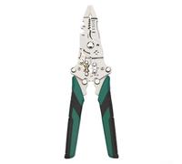Zilimontt Comfortable Nonslip Grip Compact 12in1 Folding Wire Stripping Tool Having Cutting Crimping and Winding Functions Elite Carbon Steel Electrician with Pliers