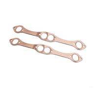 Zilimontt Copper Exhaust Manifold Gasket,for SBC Oval Port 327 305 350 383,Small Block Engines Heat Resistant Sealing