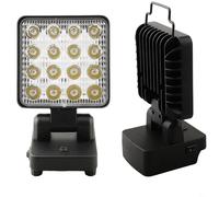 Zilimontt Cordless LED Work Light Flashlight for WA3593 WA3595 WA3401 18V Battery with 330° Rotating Head and Hanging Hook