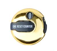 Zilimontt Counter with One-Touch Reset, Portable Handheld Score Keeping Device, Durable Lightweight Plastic Construction, Attaches to Glove, Clothing,(golden)