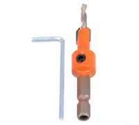 Zilimontt Countersink Drill Bit Drill Woodworking Having a Quarter Hex Shank Modifiable Step Collar Stop Screw for Pilot Hole Counterbore and Flush for 635mm Steel Alloy B(3.5×8)